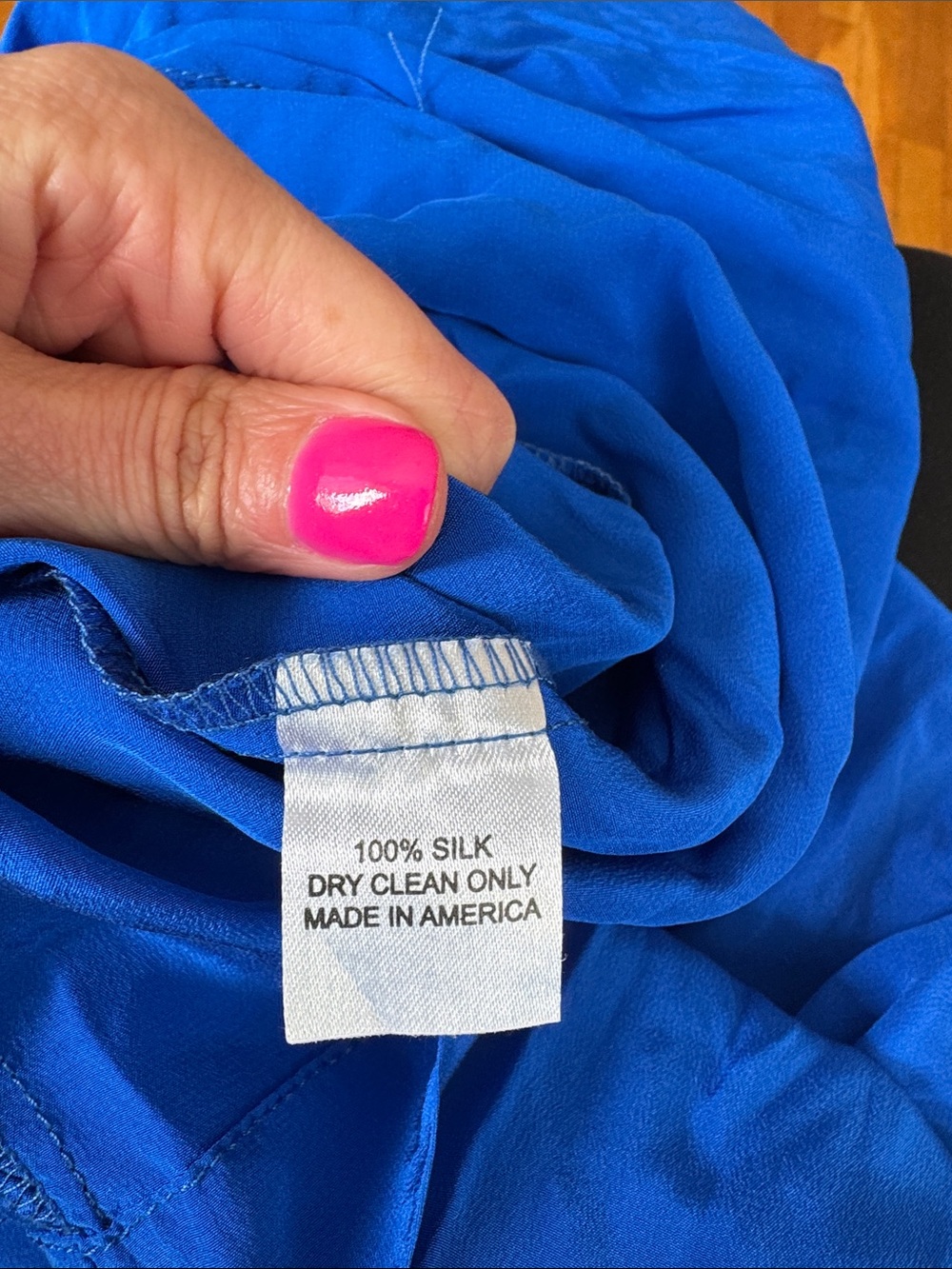 Amanda Uprichard-Revolve-Mimosa Royal Irrgdescant Blue Silk Mini Dress - Picture 6 of 6
